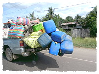Voller Pickup im Kambodscha